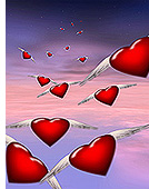 Hearts with wings